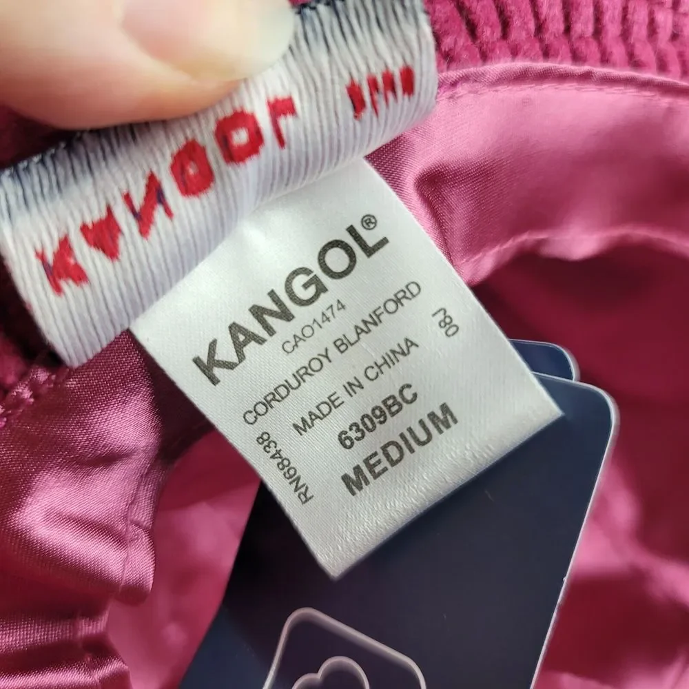 Kangol Pink Corduroy Blanford Women’s Bucket Hat Cap NWT Size Medium
